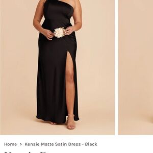 Birdy Grey Kensie Black Matte Satin Dress